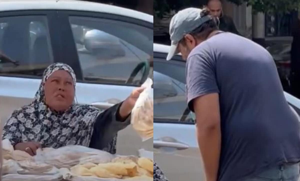 سيدة مصرية تأسر القلوب بموقفها مع ممثل طلب رغيف عيش