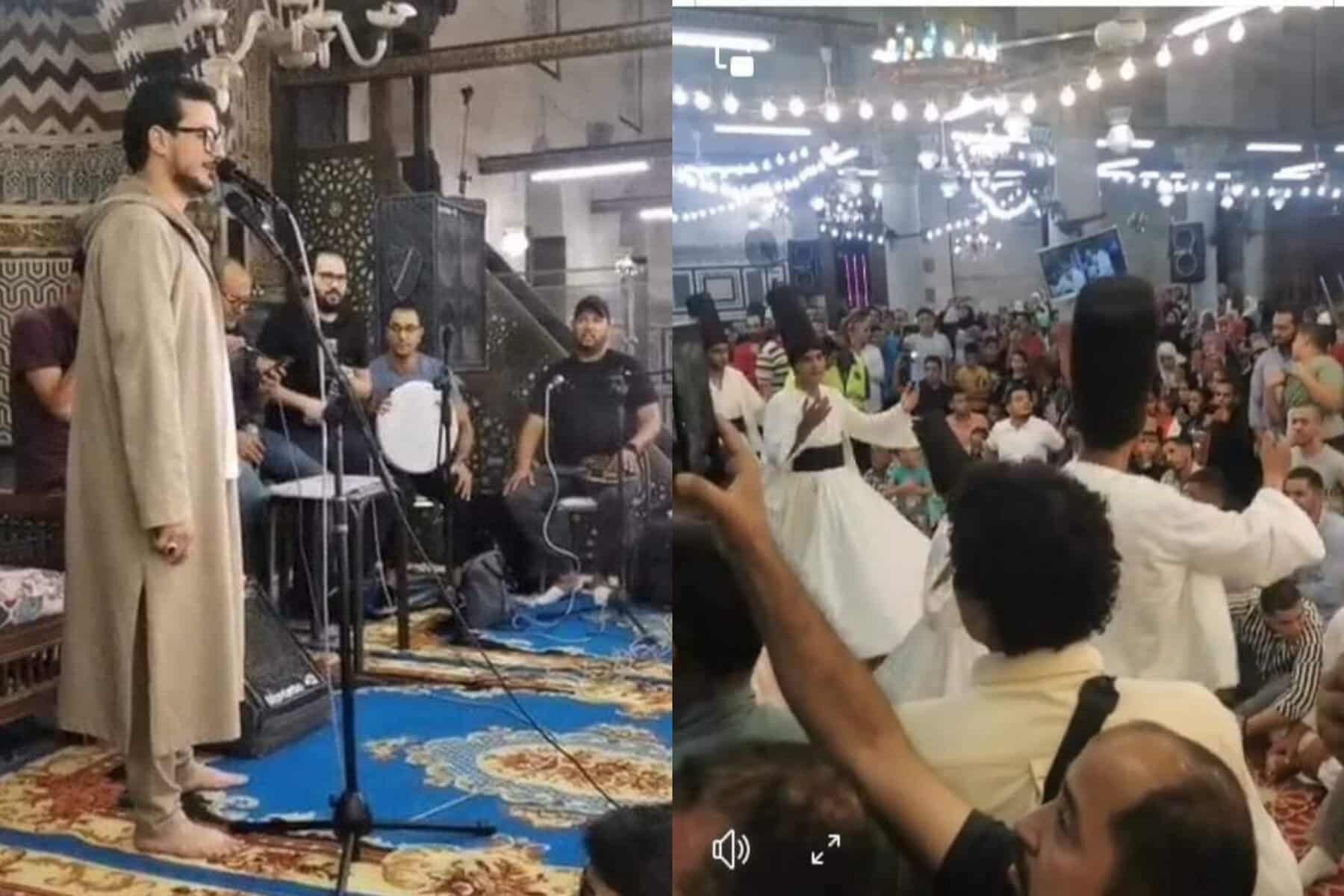 رقص وطبول داخل مسجد في القاهرة alarabtrend.com