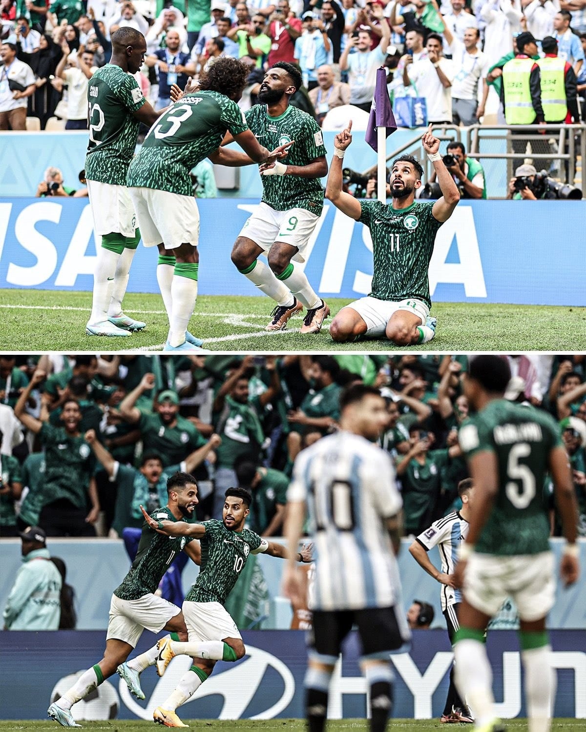 فوز المنتخب السعودي على الأرجنتيني بنتيجة 2-1