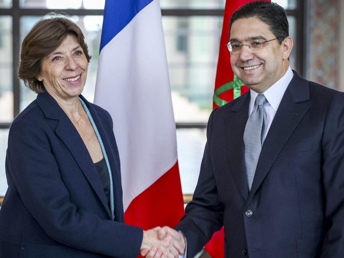 وزير الخارجية المغربي ناصر بوريطة ونظيرته الفرنسية كاترين كولونا