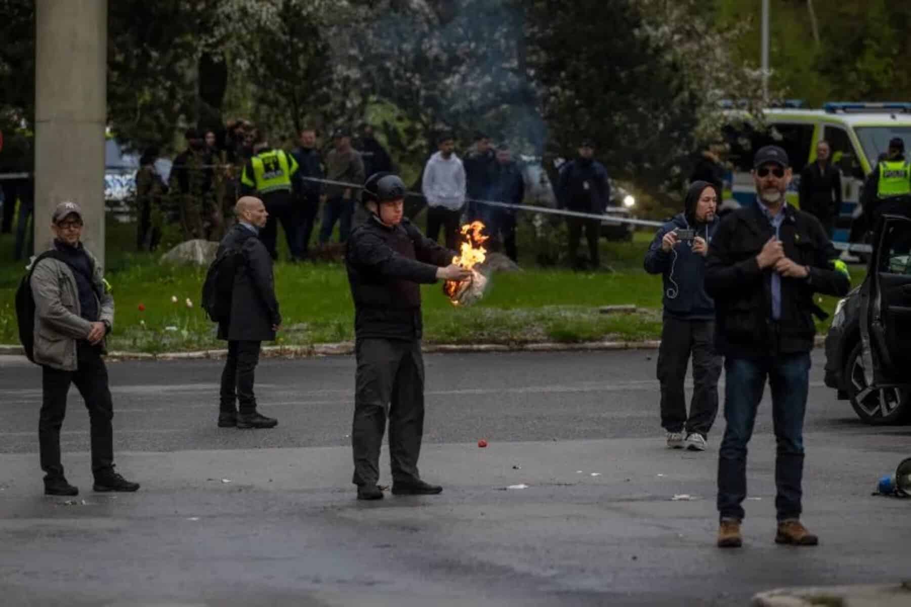 متشدد يحرق نسخة من القرآن الكريم في السويد